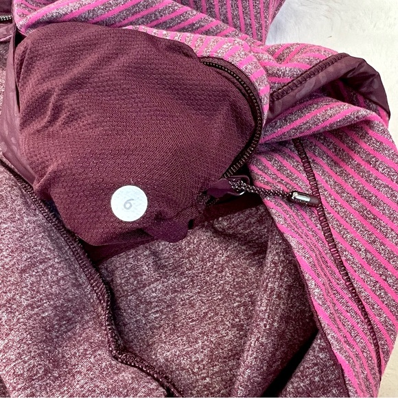 Lululemon Rebel Runner Vest Petal Camo Embossed Hyper Stripe Bumble Berry Sz 6 - Picture 11 of 16